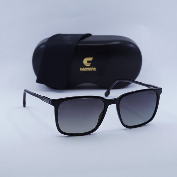 CARRERA 259/S 0807 WJ Square Sunglasses - Black/Grey Polarized - Picture 3 of 9